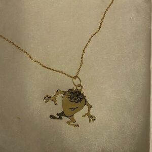 Gold Cartoon Character Pendant Necklace